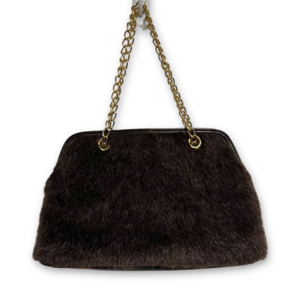 Vintage Victorias Secret Brown Faux Fur Bag